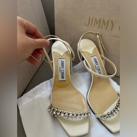 Jimmy Choo Meira 85 Latte Heels - Picture 6 of 8